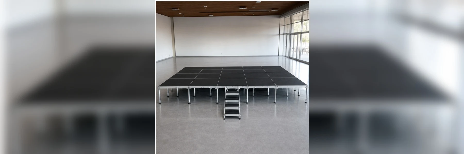 Vista 2 de Set Escenario 10x5 Metros con Escalera Optux