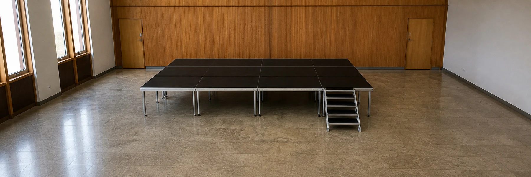 Set Escenario 6x3 Metros con Escalera Optux