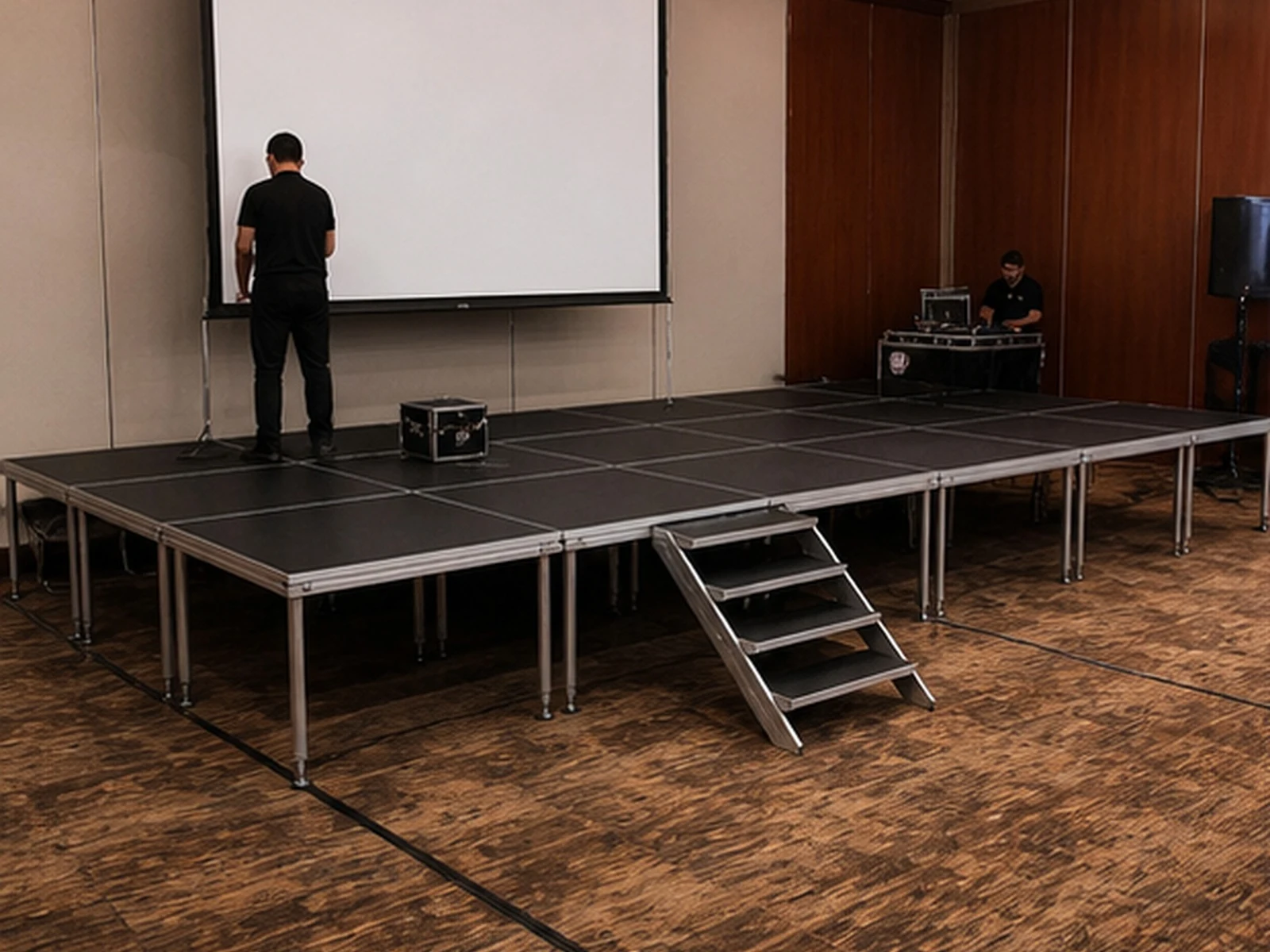 Vista 31 de Set Escenario 8x4 Metros con Escalera Optux